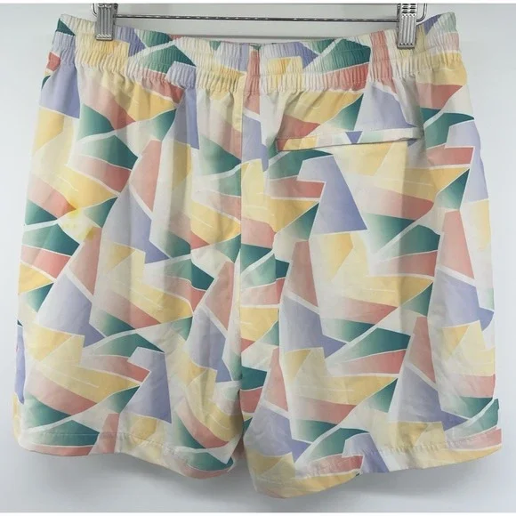 Sergio Tacchini Court Shorts XXL Lined Pastels Geometric Print Gym Athleisure - Picture 4 of 6